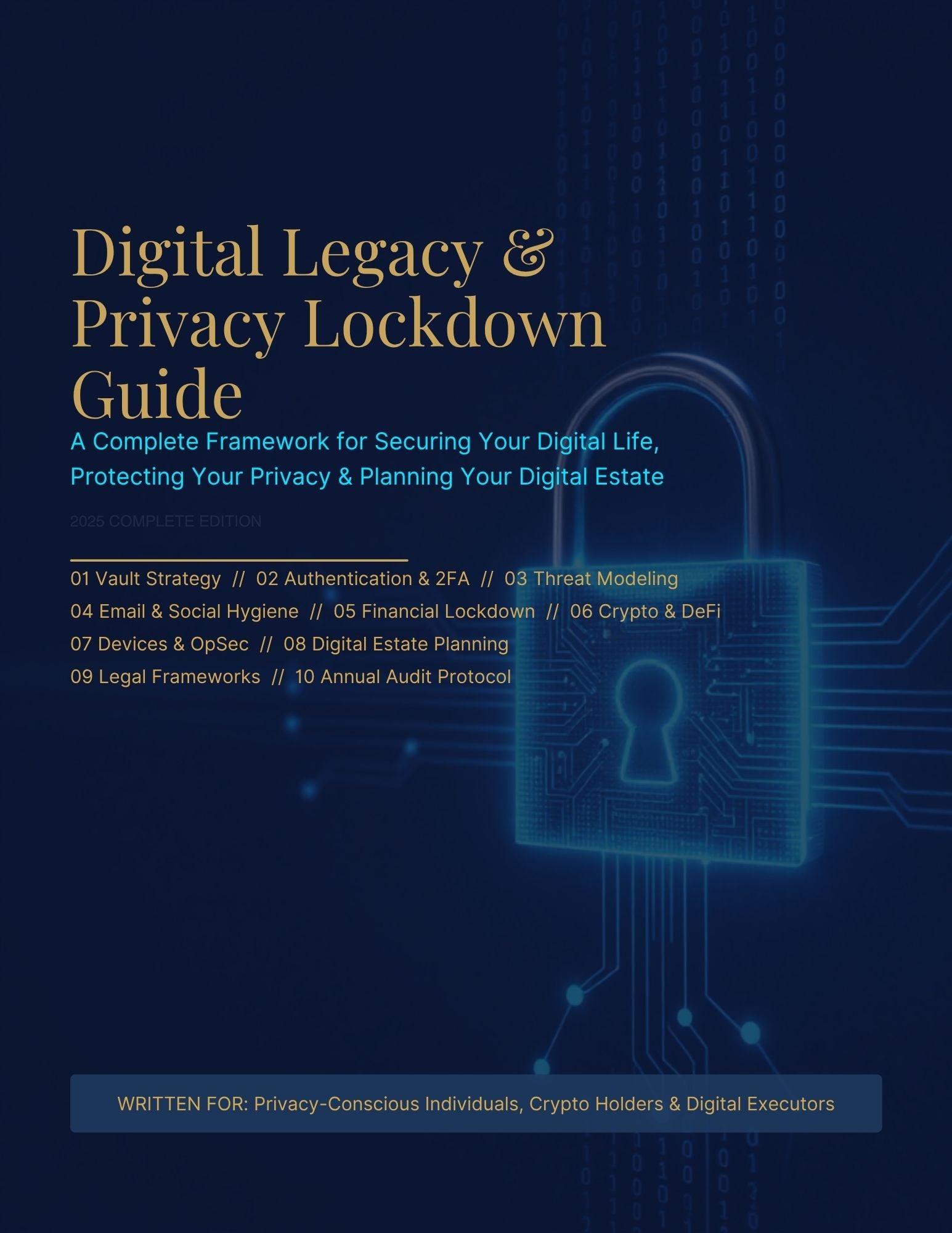 Digital Legacy & Privacy Lockdown: A comprehensive checklist for securing digital assets and setting up inheritance protocols for accounts and crypto.