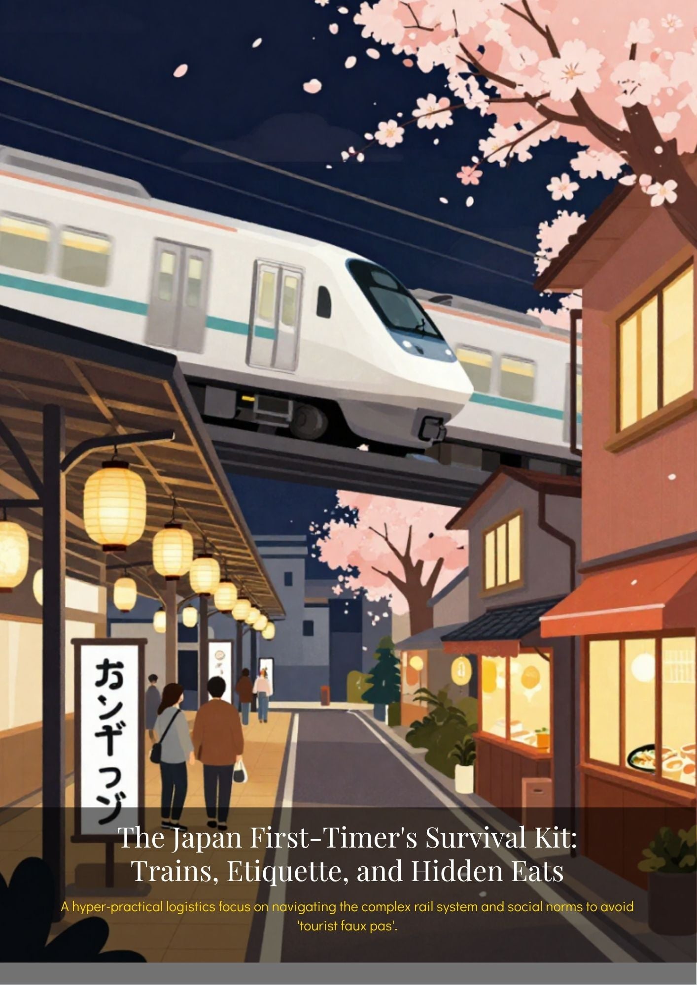 The Japan First-Timer's Survival Kit: Trains, Etiquette & Hidden Eats — A hyper-practical logistics focus on navigating the complex rail system and social norms to avoid 'tourist faux pas'.